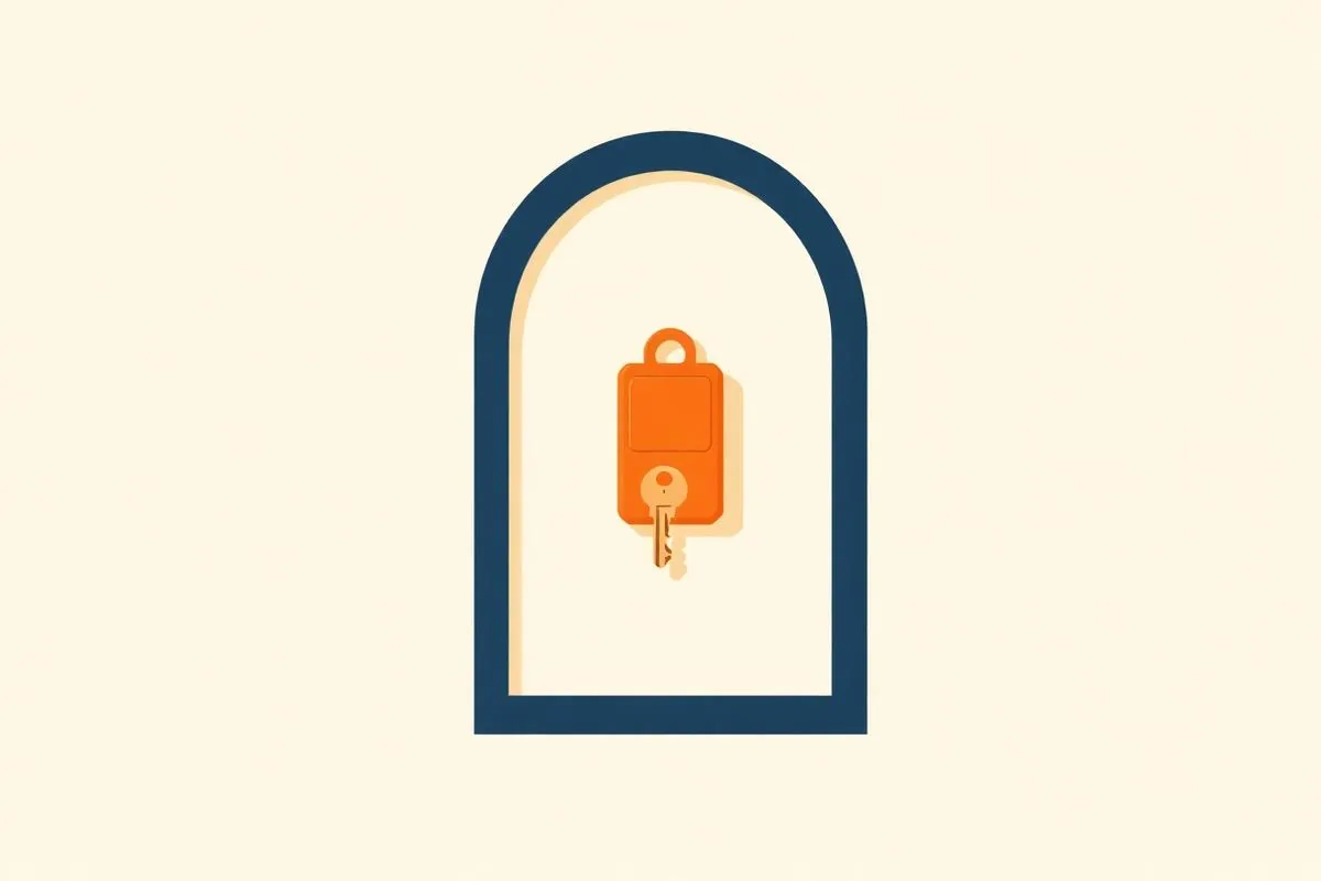 Illustration: Wohnungsschlüssel am Anhänger