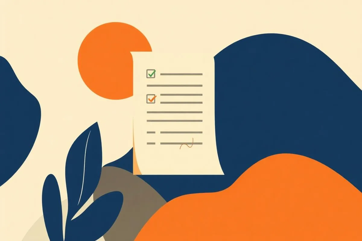 Illustration: Formular mit gesetztem Kreuz
